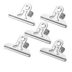 5개 스테인리스 스틸 클립 칩 바인더 종이 클램프 패브릭 재봉 DIY 공예 사무실 홈 데코용, 01 4.2cm