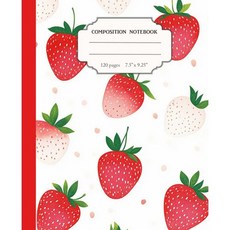 paperback Book Composition Notebook: Cute Strawberry Pattern Journal Notebook | For Teen Girls a