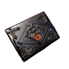 老虎圖案十字架裝飾金屬打火機菸盒 懷錶設計 時尚復古 個性配件