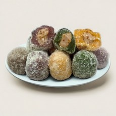 [찰진한상자] 삼색두텁떡 두텁떡 (60g 30알1.8kg) 식사대용떡 간식떡 답례떡 행사떡, 1.8kg, 1박스