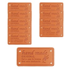 [오리지널 핸드메이드 라벨] 수공예 DIY 태그 손바느질 소품 의류 Handmade 태그, 10개, 오리지널 No.02(황토)