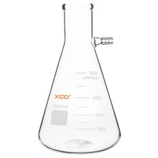 실험실 진공 여과를 위한 XCD 여과 플라스크 볼트 넥 및 튜브가 포함된 붕규산 유리 500ml, 실험실 보안 진공 여과를 위한 XCD 여과 플라스크 볼, 1개