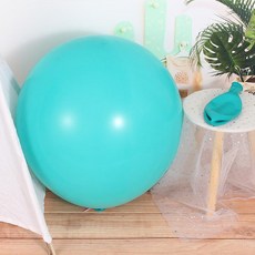 대형 방폭 라텍스 풍선 볼 완구, 1개, 정원형 36인치 티파니 블루 5개