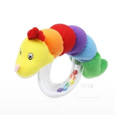 애벌레 딸랑이 돌아기선물 신생아용품, 1개