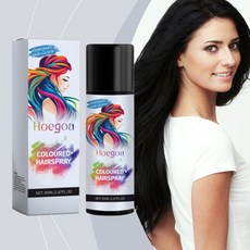 쿠쿠스토어 임시 검은 머리 색깔 스프레이 - 세탁 가능한 인스턴트 손상되지 않는 포뮬러 모든 유형 간편한