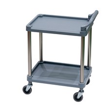 원스토몰 국산 부드러운 무소음 서빙카트 식당카트 소형 2단 3단 한손 양손, 1개, 회색 2단 소형 한손 기본고무바퀴