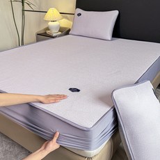 Fashion Wonderful 冰絲涼蓆 牀笠款, 牀笠款肌理紋-紫,90*200cm單床單