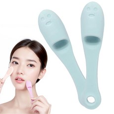 깔끔더하기 세안브러쉬 모공 블랙헤드 클렌징, 2개, 스카이블루