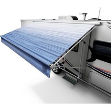 RV 차양천 교체용 14피트 – 캐노피 19.5온스 헤비듀티 열밀봉 비닐 자외선 차단 방수 방풍 태양광 전기 및 수동 차양에 적합 RV에 이상적, Blue Fade, 9'(fabric8'2'')