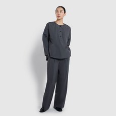 JAJU 여 사각사각 노카라 셔츠 J115203302085 J115203302 203009