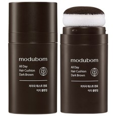 모두봄 간편한 헤어라인 가르마 커버 올데이 헤어쿠션 (블랙/브라운), 1개, 다크 브라운