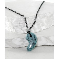 BLESSED BULLET ss-태극 원석 목걸이_터키/블랙/핑크/레드/청자/그린