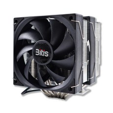 비티즈 6열 듀얼타워 120mm 공랭 CPU 쿨러 인텔 AMD 겸용, 1개, 블랙, T600 N-LED