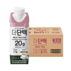 빙그레 더단백 드링크 밀크티 마시는 단백질 보충제 18개, 250ml