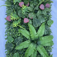 Sunday 綠色新款仿真植物綠葉波斯牆面裝飾綠植，室內商場酒店陽臺背景造景, 40*60最新款米蘭配飾組合10