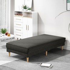 확장형 침대 뷰티샵 천 연장 병원 간이 스폰지 사이드, 가로180 세로75 높이32, 블랙 테리 린넨 다크