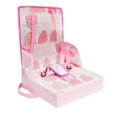 寶寶安全座椅增高椅便攜旅行椅吃飯椅海綿墊摺疊安全座椅跨境專供, 1個, 粉色三角形【兒童增高椅墊】C-2205:1個