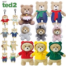 19곰 테드 캐릭터 봉제 인형 곰인형 캐릭터인형, 테드(후드_레드)14cm, 1개