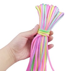 J1 傘繩 七彩段染漸變彩虹傘繩 七芯 編織 線 手工DIY配件, 4mm夢幻七彩10米, 1個