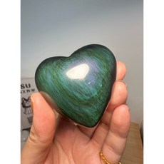 蠟筆感彩曜石愛心（送支架）, 1個