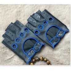 가죽반장갑 글러브 남성 오토바이 바이크 클래식 모터 드라이빙 사이클, 10. 블랙 블루