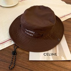 戶外登山帽 漁夫帽 遮陽防曬, 咖啡色,均碼