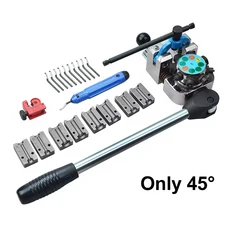 37 ° /45 전문 브레이크 튜브 라인 플레어 파이프 툴 세트 싱글 버블 더블 키트, 02 Model-45