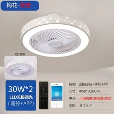 실링팬조명 씰링팬 거실등 간접조명 방등 서큘레이터, I. 50cm 매화꽃 디자인  6단 인버터, 1