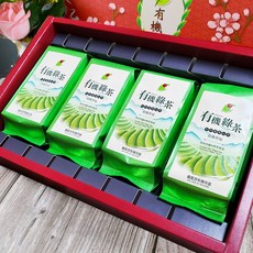 鑫龍源有機茶 iTQi台灣杉林溪特色茶葉禮盒組(30g*6包 12g*1包/烏龍金萱綠茶蜜香紅茶葉)，七大類有機認證，送禮自用兩相宜, 1個, 杉林溪有機綠茶葉30g/包-共120g