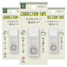 미도리 XS 수정테이프, 화이트 A, 3개