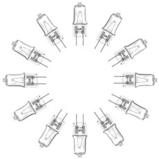 스날로스 가전제품 라이트 G9 전구 전자레인지용 120V 40W 제논 소형 샹들리에 펜던트 캐비닛 조명 욕실 2핀 베이스 JC T4 타입 웜 화이트 디머블 12팩, G8 - 20Watt