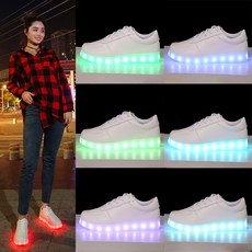 LED운동화 슬릭백 셔플 댄스 신발 발편한 클럽 댄스화 캐주얼 운동화