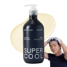 멘톨로지 탈모 증상 완화 기능성 두피 쿨링 슈퍼쿨 샴푸 페퍼민트향, 495ml, 1개