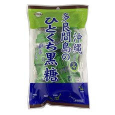 우치나문 흑당 본점 가키노카 타라마시마산 오키나와의 한 입 흑설탕 100g 1P 스티커포함 국산 1구 습기에 강한 개별 포장