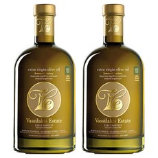 바실라키스에스테이트 엑스트라 버진 올리브 오일 코로네이키 베리어티, 2개, 500ml
