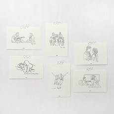 아트박스/일레갈로 홈 카페 인테리어 촬영 소품 감성 드로잉 영화 엽서 14종, 14. 비포선라이즈