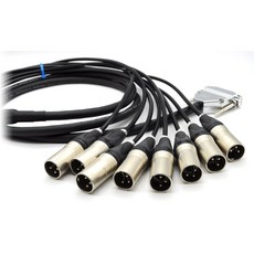 RHC/Pro Co 多軌線 25Pin D-Sub 轉 XLR 音訊傳輸線, 1個, D-SUB對XLR鍍銀公頭,1米