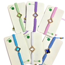 네잎클로버 행운 팔찌 1세트 우정 아이템 귀여운 악세사리 장난감 유아악세서리 커플