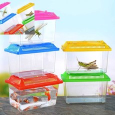 삼땨 곤충사육통 채집망 미니어항 야외체험관찰학습통 달팽이집 사슴벌레사육케이스, 1-곤충채집통-소, 1개