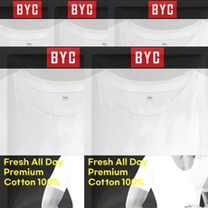 BYC 男士清新純棉短袖跑步5件1915