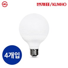 [당일출고]번개표 LED 램프 볼전구 숏타입 12W 주광색 4개, 1개