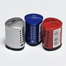 파버카스텔 그립2001미니 연필깎이/ 수채 유성색연필 미술 화방 사무용 어린이 문구 학용품 선물, 1개, 레드