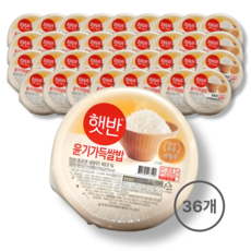 CJ 햇반 윤기가득쌀밥 중간공기 210g 36개