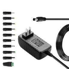 24V 1A 전원 공급 장치 어댑터 100-240V AC - DC 24볼트 1A 24W 컨버터 변압기 스위칭 전원 공급 장치 10개의 팁 5.5mm x 2.5mm 플러그 LED, 24V 1A 전원 공급 장치 어댑터 100-240V A