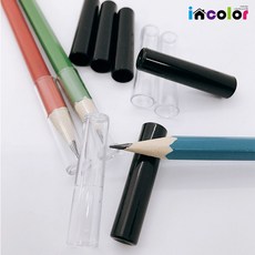 incolor 잘 안빠지는 연필캡 심 보호 뚜껑 연필캡/마개, 검정