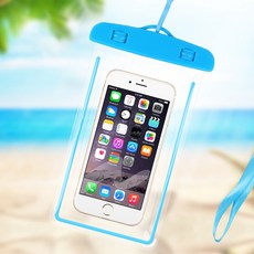 掛脖防水手機套 浮潛衝浪游泳潛水適用, 藍色, 1個