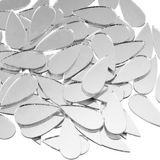 200개/묶음 2 5cm 거울 벽 스티커 나뭇잎 모양 3D 점 원형 DIY 데칼 웨딩 파티 장식, 200pcs 2 5cm, Teardrop Silver