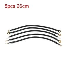 X Autohaux 범용 26cm 46cm DC 12V 24V 검정색 자동차 자동 배터리 접지 와이어 전기 전도 자동차 용 안정, 02 5pcs 26cm B
