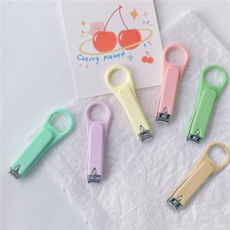 링형 휴대용 손톱 깎이 데일리 무지 손톱 깎이 여행용 발톱, 스카이블루, 1