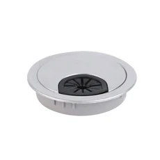 50MM/60MM 데스크 코드 그로멧 와이어 구멍 커버 라인 콘센트 포트 스레딩 박스 웹캠 케이블 전달 사무실, 04 Silver 50MM